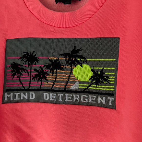 ALEXANDER WANG | Mind Detergent | Cropped Sweatshirt — Hot Pink | Size Large - Picture 5 of 9
